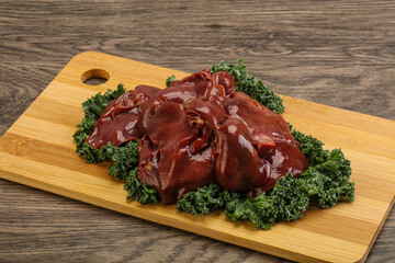 Raw chicken liver for cooking