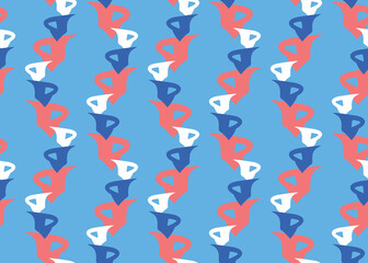 Fototapeta na wymiar Vector texture background, seamless pattern. Hand drawn, blue, red, white colors.