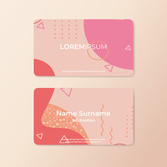 Modern abstract business card design template with rounded corner in vector eps 10