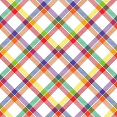 Rainbow Chevron Plaid Tartan textured Seamless Pattern Design