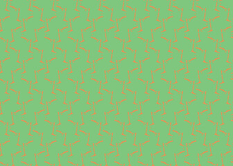 Vector texture background, seamless pattern. Hand drawn, green, orange colors.