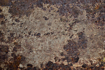 old rusty metal sheet forming various patterns