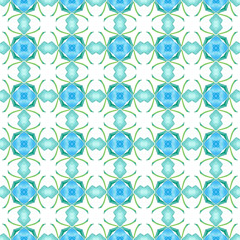 Medallion seamless pattern. Green curious boho
