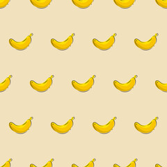 Bananas Pattern. Yellow Wallpaper Bananas Pattern.