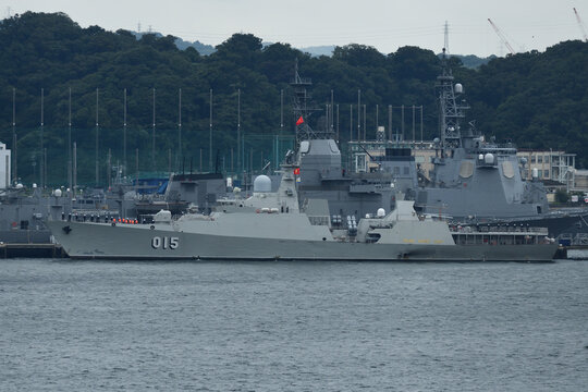 Kanagawa, Japan - September 27, 2018: Vietnam People's Navy Tran Hung Dao (HQ-015), Gepard-class frigate.
