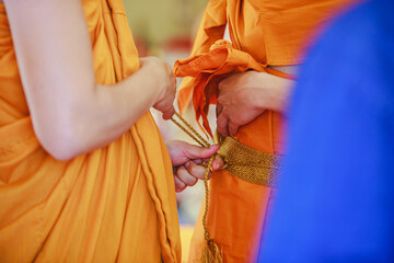 A man attending the ordination ceremony