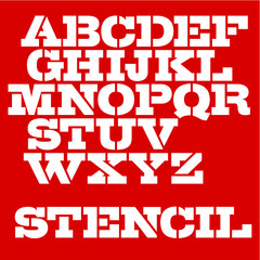 Strong retro vintage typography. Bold stencil font