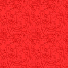 Clothing Line Seamless Pattern