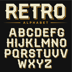 Vintage typography. Retro font