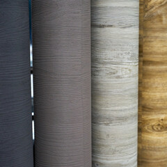 The image of various films for the manufacture of furniture facades.