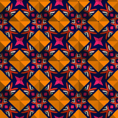  Geometric vector pattern with triangular elements. Seamless abstract ornament for wallpapers and backgrounds.