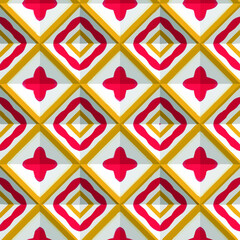  Geometric vector pattern with triangular elements. Seamless abstract ornament for wallpapers and backgrounds.