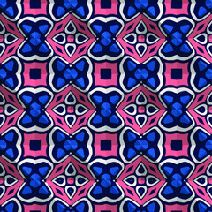  Geometric vector pattern with triangular elements. Seamless abstract ornament for wallpapers and backgrounds.
