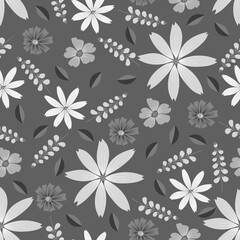 Autumnal meadow - monochrome