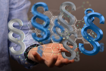 using law paragraph digital hologram 3D rendering