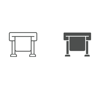 plotter icon vector on white background, plotter trendy filled icons from Electronics collection, plotter vector illustration.