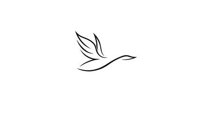 Creative Blue Swan Logo Symbol Vector Design Illustration