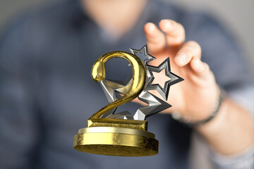 2nd two award in hand 3d