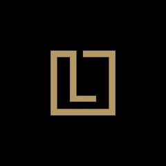 Abstract Letter L and square shape