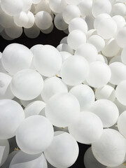 white balloons