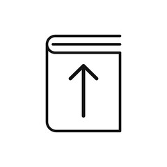 Upload book vector icon, online book library store symbol. Simple flat vector illustration for web site or mobile app