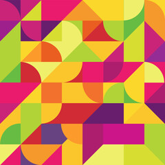 Multi-colored Abstract Geometric Shapes Background. Vector background