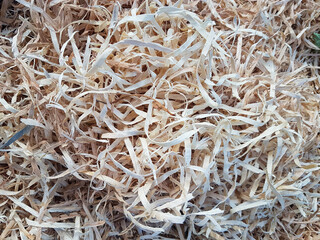 Wood shavings and chips texture