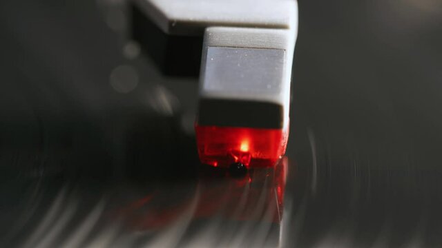 Old retro vinyl record, vintage turntable.

