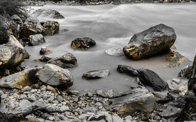 rocks in the river