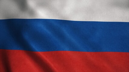Flag of Russia fluttering in the wind. 3d illustration