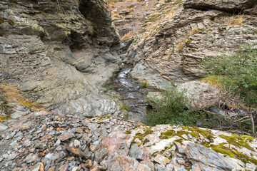 stream of water in the mountain