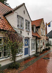 Fototapeta premium old fisherman houses in the city