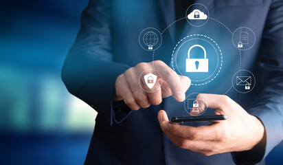 man hand protection network with lock