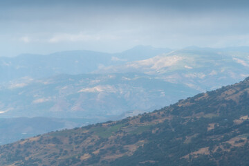 Fototapeta na wymiar Mountainous landscape in Sierra Nevada in southern Spain