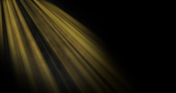 Gold shine sunrays atmosphere with particles dust abstract animation background 
