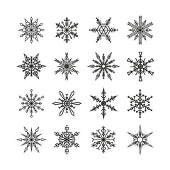 Set of Linear Snowflakes