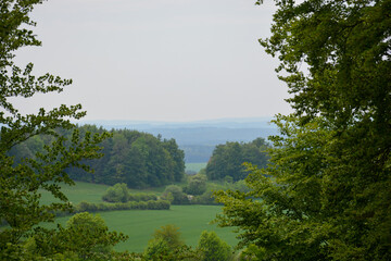 Landschaft in Oberfranken beim Felsengarten Sanspareil 