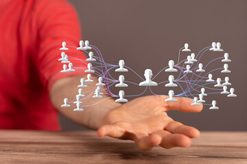 hierarchy connection team group digital