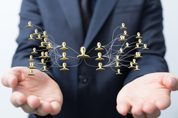hierarchy connection team group digital