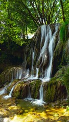 Fototapeta na wymiar Waterfall in the village Lúčky