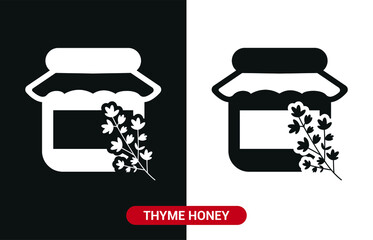 Vector image. Thyme honey icon.