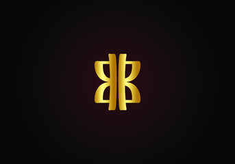 Minimal Luxury BB, B Initial Based Gold and Black color logo.