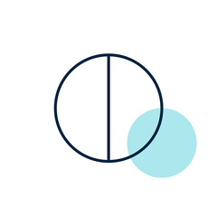 Half moon vector flat icon. Weather sign