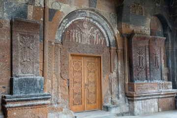 Fototapeta na wymiar Inside Saghmosavank Monastery, Artashavan - Armenia