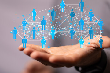 Unity group and teamwork concept digital