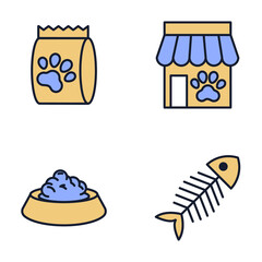 Set of Pet, vet, pet shop icon. pet shop pack symbol template for graphic and web design collection logo vector illustration