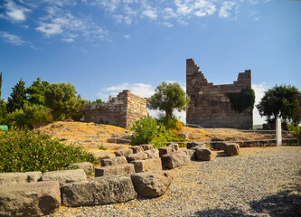 Myndos Gate - the only surviving gate of ancient city wall of Halikarnassos (Bodrum) Turkey landmark