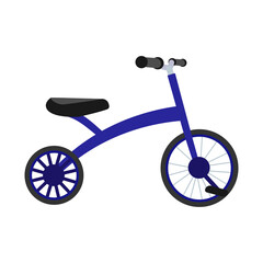 Fototapeta na wymiar Vector illustration of bicycle, kids bike, wheel, transportation type. Flat style.