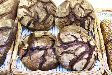Fresh bread in bakery