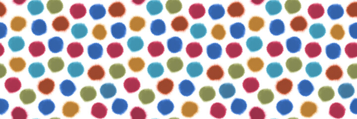 Circle Hand drawn Watercolor isolated on white canvas with high resolution texture, seamless pattern
